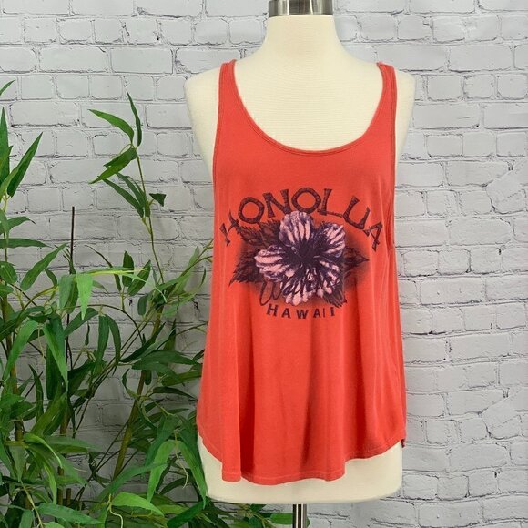 Hondua Wahine Tops - 🎉Hondua Wahine Burnt Orange Honolulu Hawaii Tank